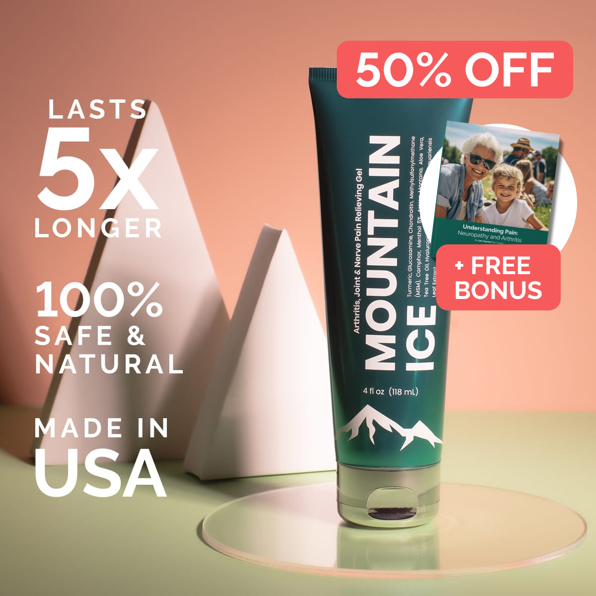 Mountain Ice All Natural Pain Relieving Gel 50% SALE