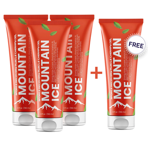 Pain Relief | Mountain Ice Sports Recovery Muscle Therapy Gel 4oz Tube 3+1 Free | Mountain Ice